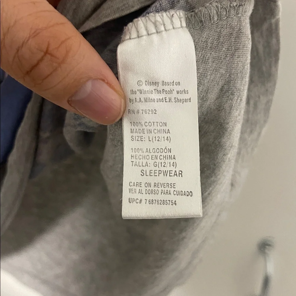 Disney Gray Kids T-Shirt with Eeyore Print Grey( Large) - Picture 4 of 4